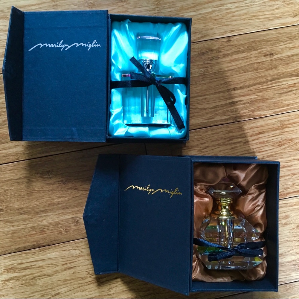 2 Marilyn Miglin Crystal Refillable Bottles NIB